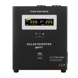 Сонячний інвертор (ДБЖ) LPY-С-PSW-1500VA (1050Вт) MPPT 24V