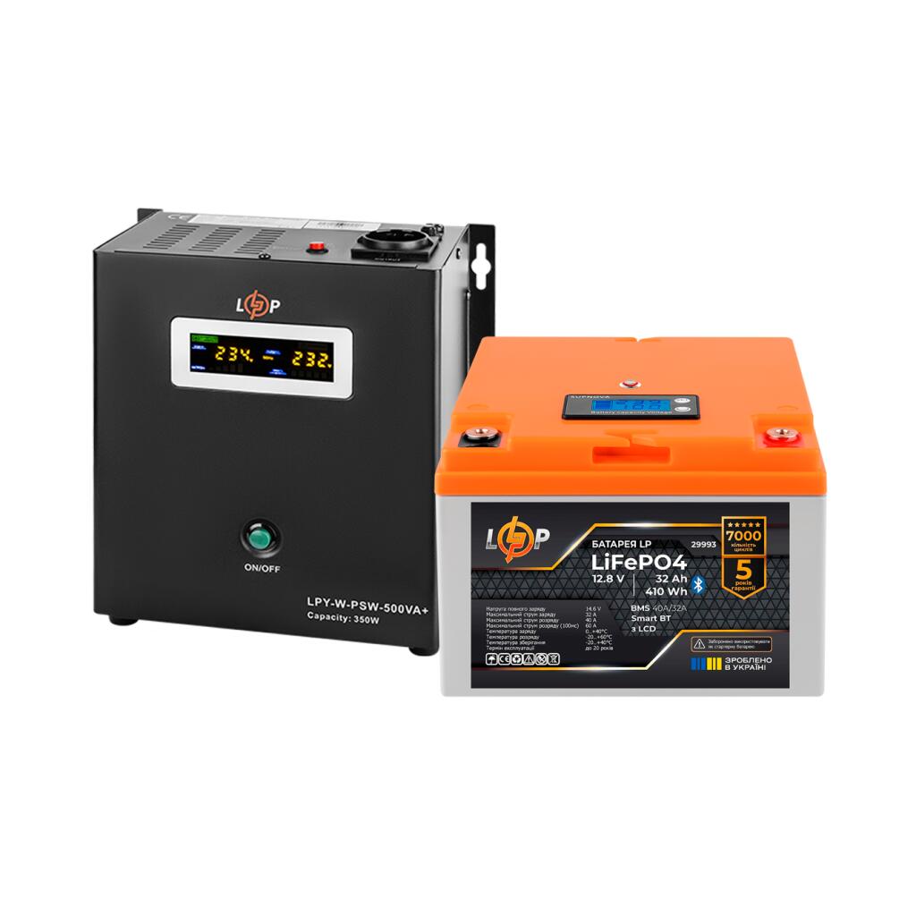 Комплект резервного живлення LP(LogicPower) ДБЖ + літієва (LiFePO4) батарея (UPS W500 + АКБ LiFePO4 410W) - Зображення 2