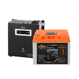 Комплект резервного питания LP (LogicPower) ИБП + литиевая (LiFePO4) батарея (UPS W500+ АКБ LiFePO4 640W) null