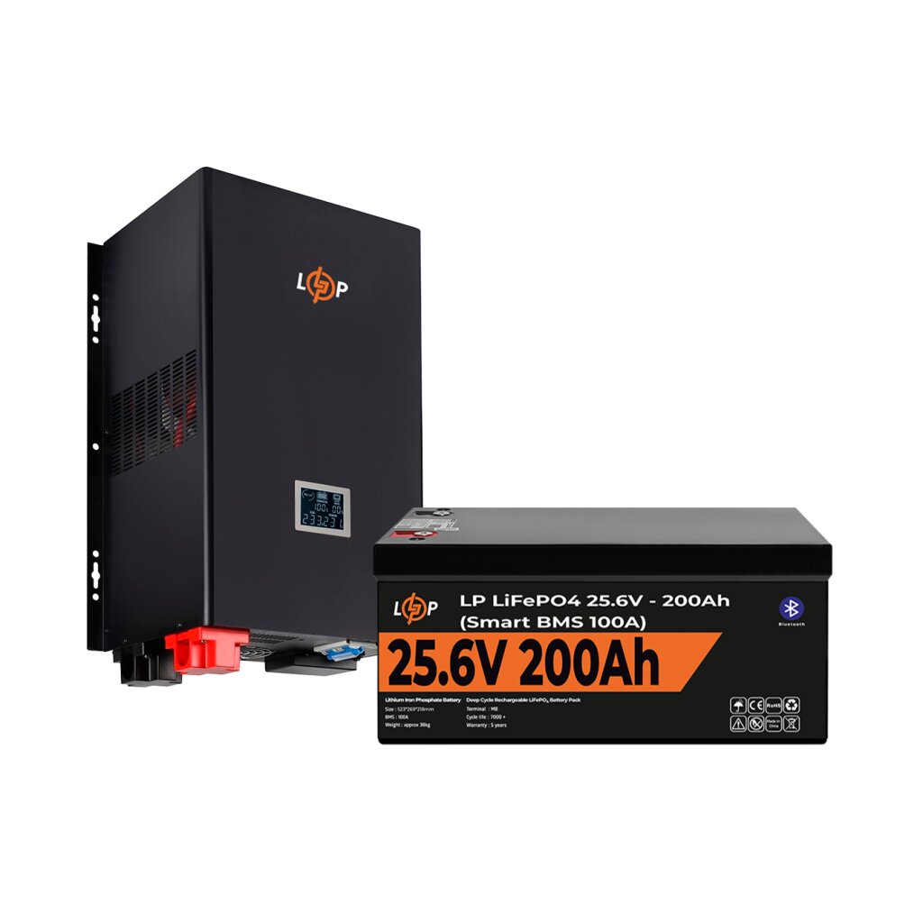 Комплект резервного питания LP(LogicPower) ИБП + литиевая (LiFePO4) батарея (UPS 3600VA + АКБ LiFePO4 5120W) - Изображение 2