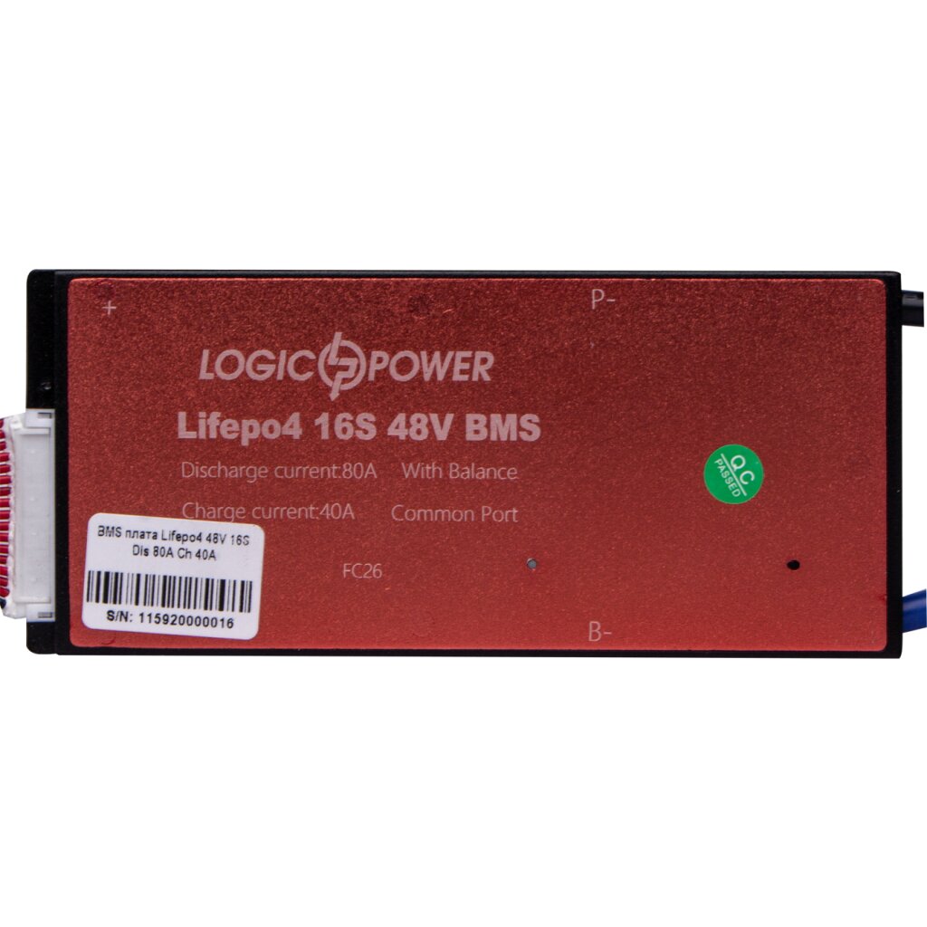 BMS плата LiFePO4 48V 16S Dis 80A Ch 40A - Изображение 1