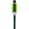 Кабель USB - micro USB 1м Gr (кожа) зеленый / Retail - Изображение 2