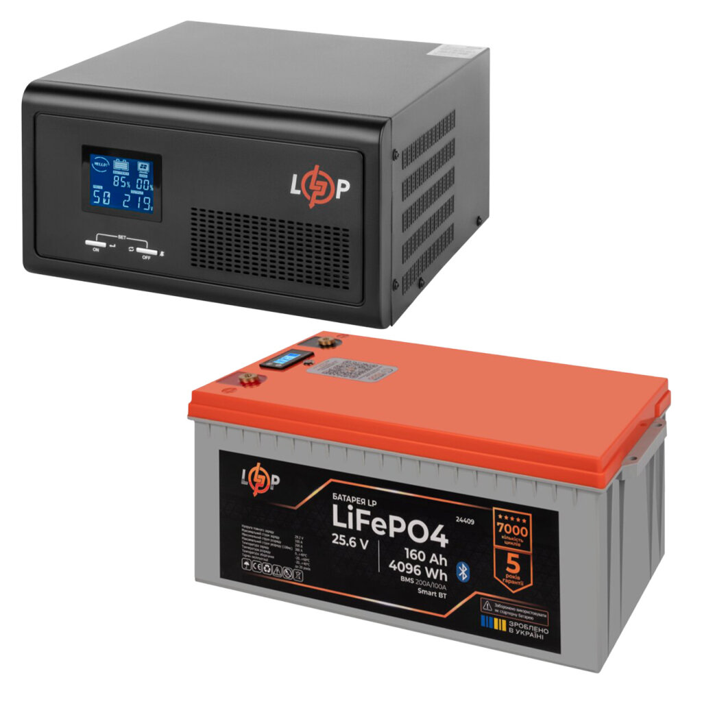 Комплект резервного питания LogicPower 2300W + литиевая (LiFePO4) батарея 4096Wh - Изображение 1