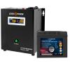 Комплект резервного живлення LogicPower ДБЖ + літієва (LiFePO4) батарея (UPS W800 + АКБ LiFePO4 750W) - Зображення 1