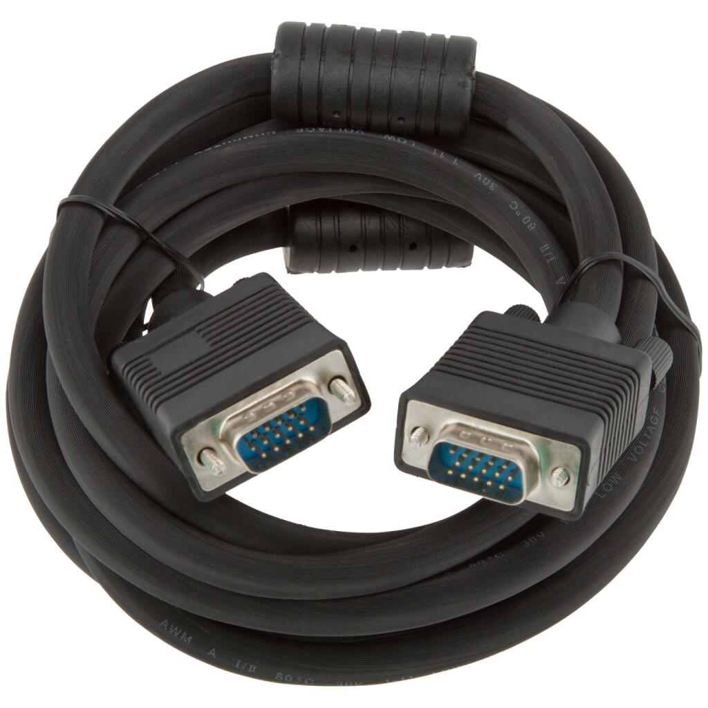 Кабель 3 м черный (с двумя ферритовыми кольцами) VGA-3.0BK - Изображение 2