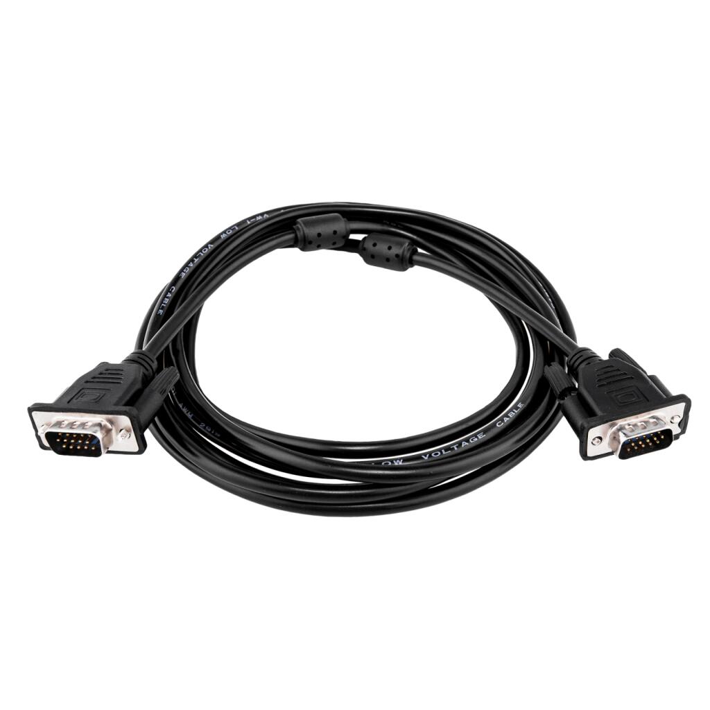 Кабель 3 м черный (с двумя ферритовыми кольцами) VGA-3.0BK - Изображение 1