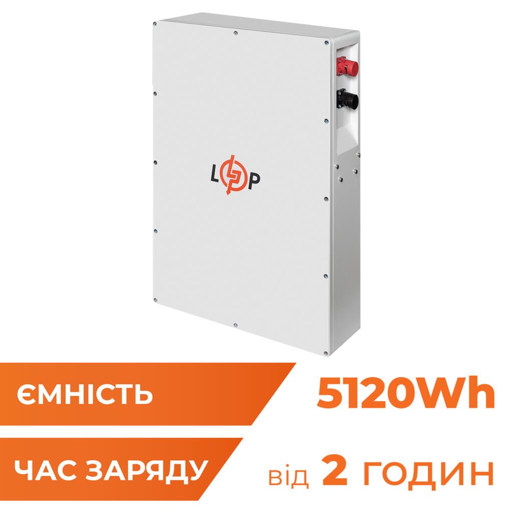 Акумулятор LP LiFePO4 51,2V - 100 Ah (5120Wh) (BMS JK 100A/50А) W RS485/CAN WH - Зображення 3