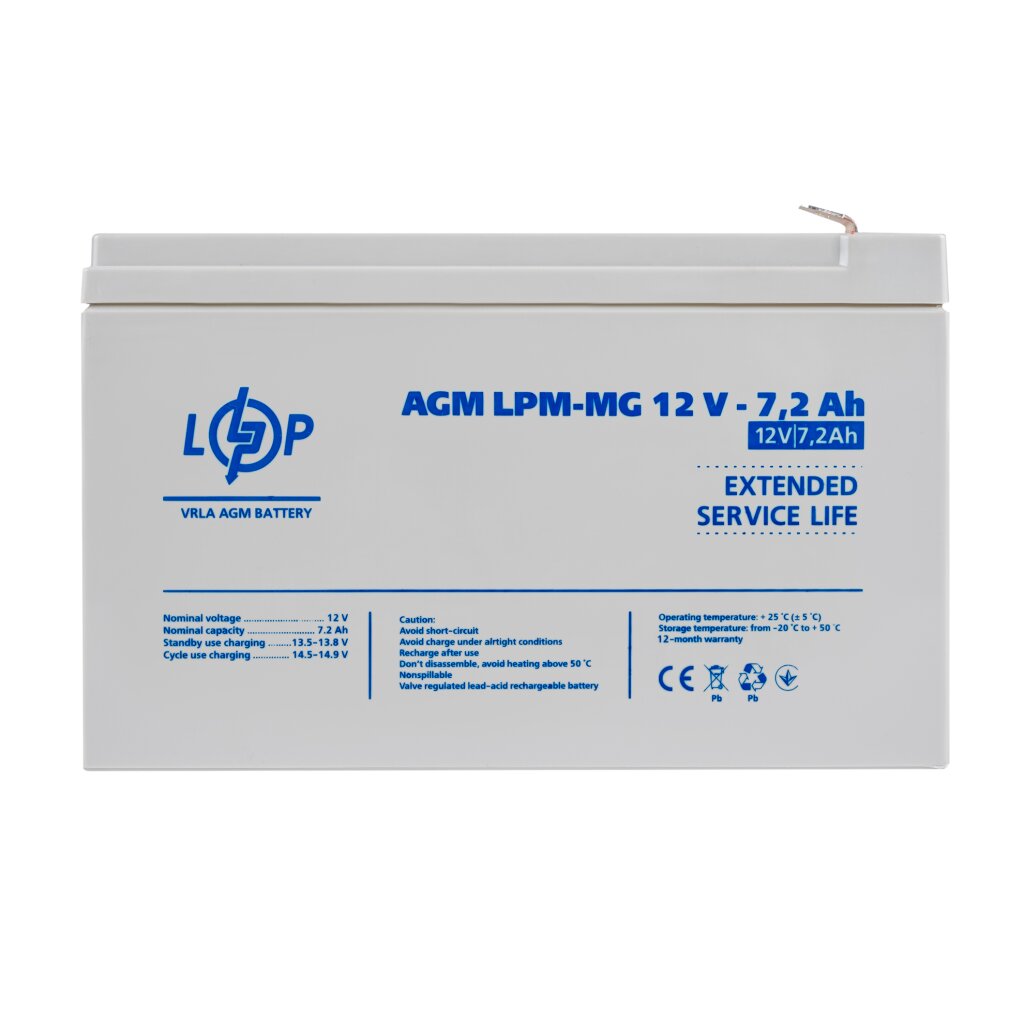 Аккумулятор мультигелевый LPM-MG 12V - 7.2 Ah - Изображение 1