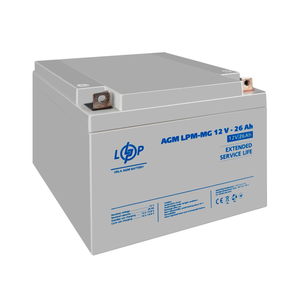 Акумулятор мультигелевий LPM-MG 12V - 26 Ah - Зображення 3
