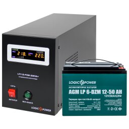 Комплект резервного питания ИБП + DZM батарея (UPS B500 + АКБ DZM 650W) null