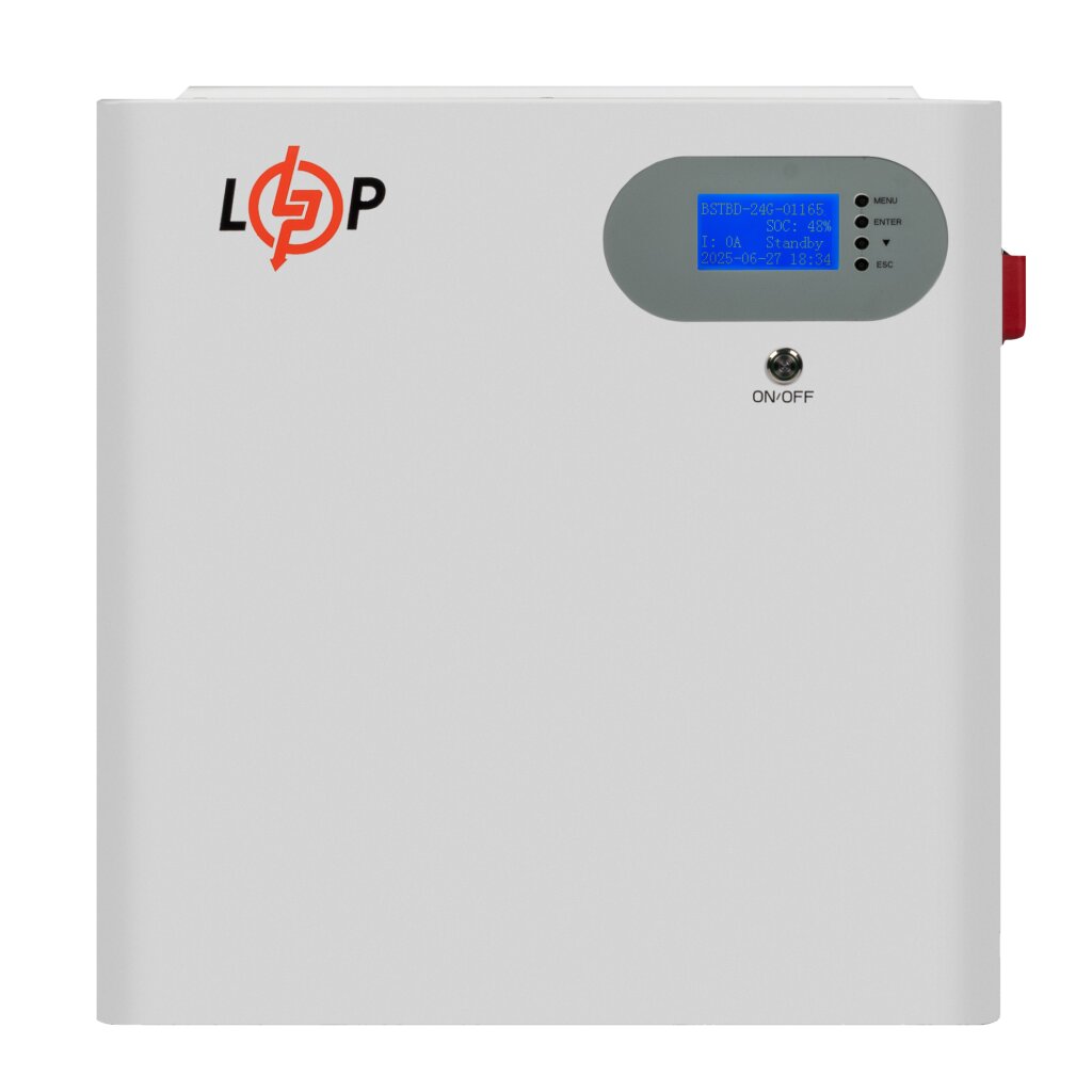 Акумулятор LP LiFePO4 51,2V - 100 Ah 5120Wh (Smart BMS 100A) з LCD WAB RS485/CAN - Изображение 2