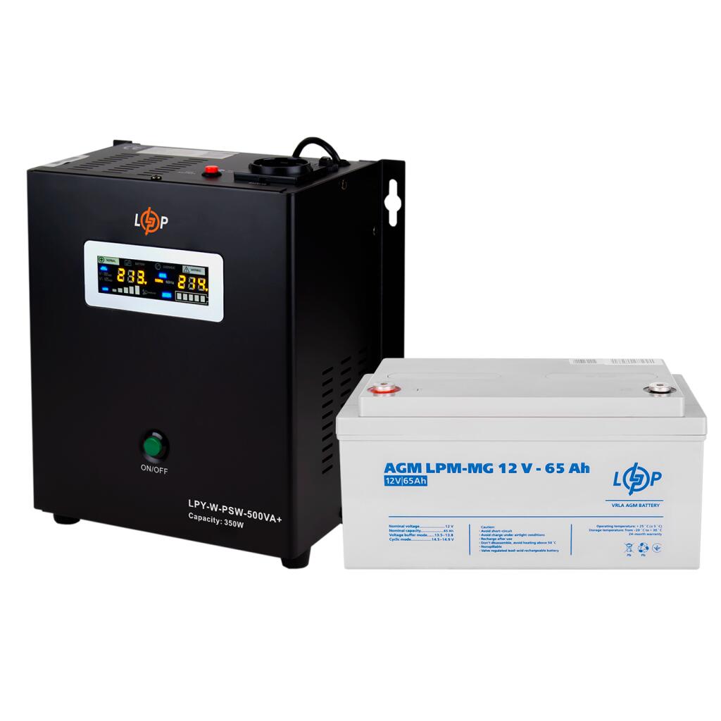 Комплект резервного живлення для котла LogicPower ДБЖ + мультигелева батарея (UPS W500VA + АКБ MG 780Wh) - Зображення 2