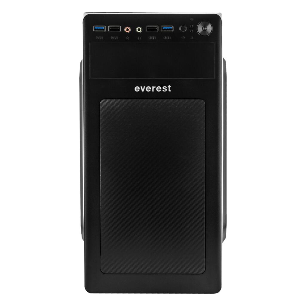 Компьютерный корпус Everest 6116 - 400w 12cm MATX, 2xUSB3.0+2xUSB2.0 - Изображение 3