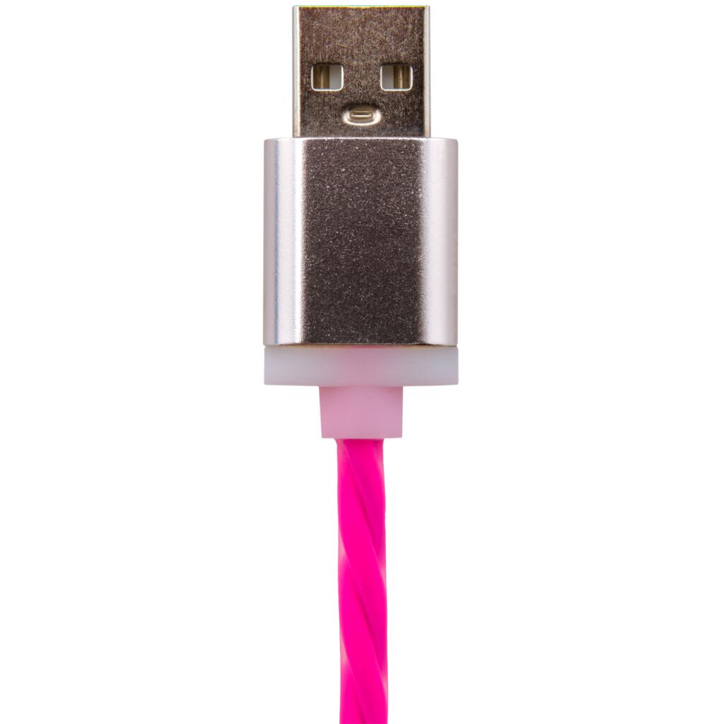 Кабель USB - micro USB 1м R-P (силикон) красно-розовый - Изображение 3