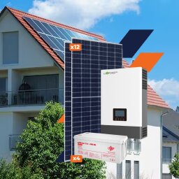 Комплект СЭС Luxpower Стандарт 5kW АКБ 9,6kWh Gel 200 Ah