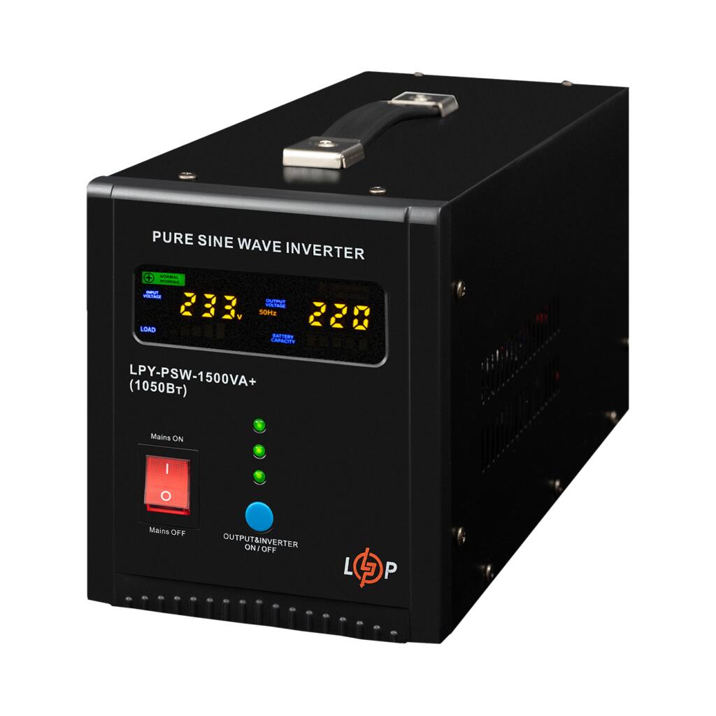 ДБЖ LogicPower LPY-PSW-1500VA+ (1050Вт) 10A/15A з правильною синусоїдою 24V - Зображення 2