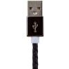 Кабель USB - Lightning 1м B (кож. плетение) черный / R - Изображение 3