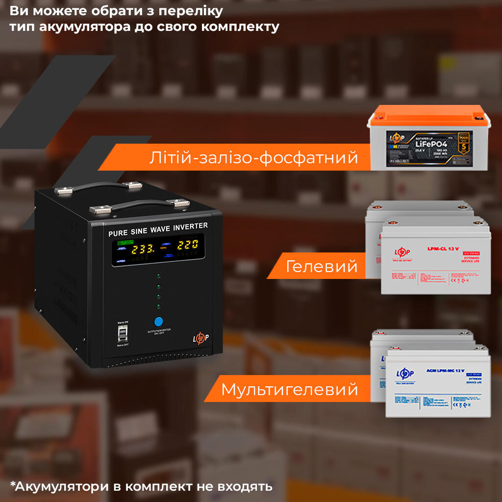 ДБЖ LogicPower LPY-PSW-2000VA+ (1400Вт) 10A/20A з правильною синусоїдою 24V - Зображення 6