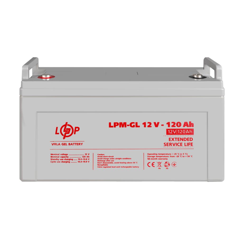 Акумулятор гелевий LPM-GL 12V - 120 Ah - Зображення 2