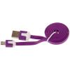 Кабель плоский USB - micro USB 1м ФИОЛЕТОВЫЙ - Изображение 1