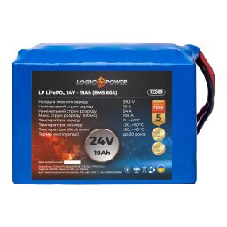 Аккумулятор LP LiFePО4 24V - 18 Ah (BMS 60A)