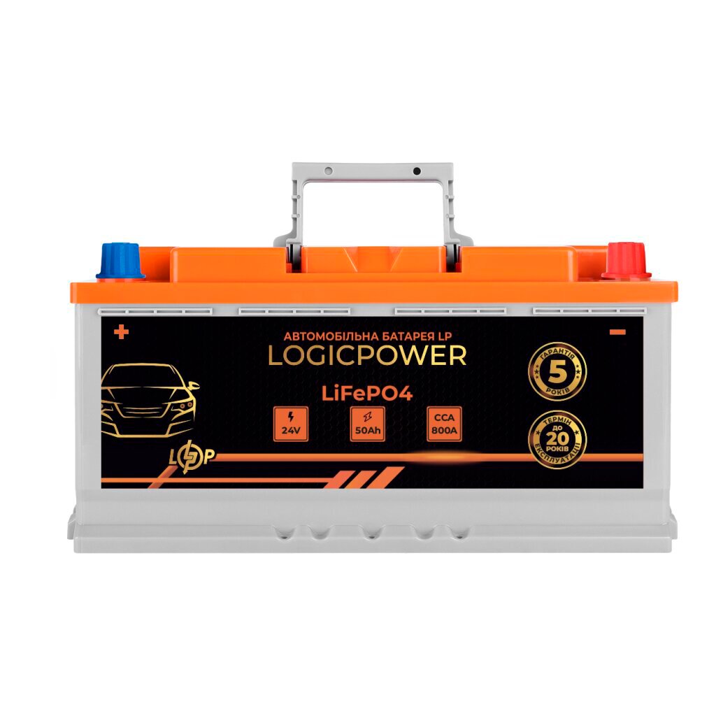 Автомобільний акумулятор літієвий LP LiFePO4 24V - 50 Ah (+ ліворуч) BMS 800А - Изображение 1