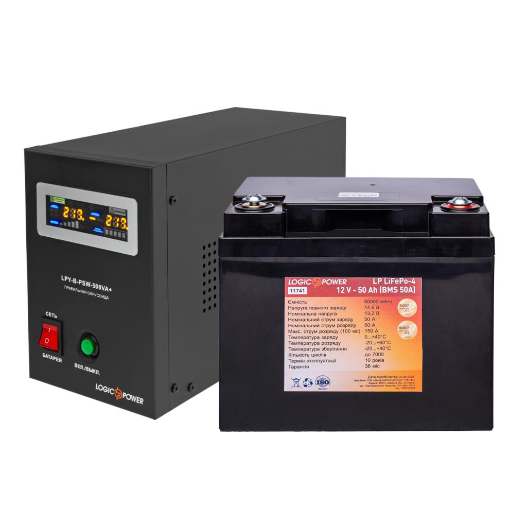 Комплект резервного питания для котла ИБП + литиевая (LiFePO4) батарея (UPS B500VA + АКБ LiFePO4 640W) - Изображение 2