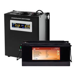 Комплект резервного питания для котла ИБП + литиевая (LiFePO4) батарея (UPS W1500VA + АКБ LiFePO4 2600W)