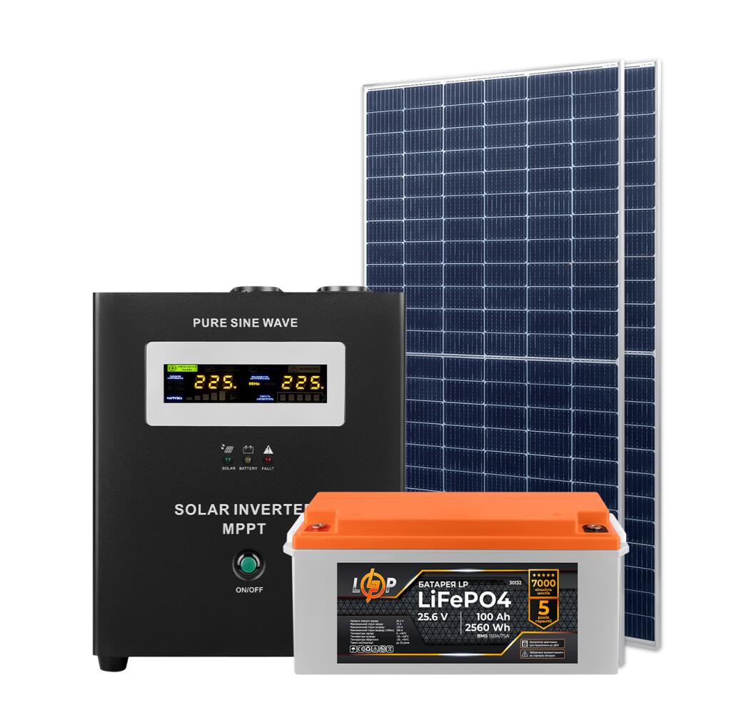 Комплект СЕС 1.4kW АКБ 2.56kWh (літій) 100 Ah Преміум - Зображення 2