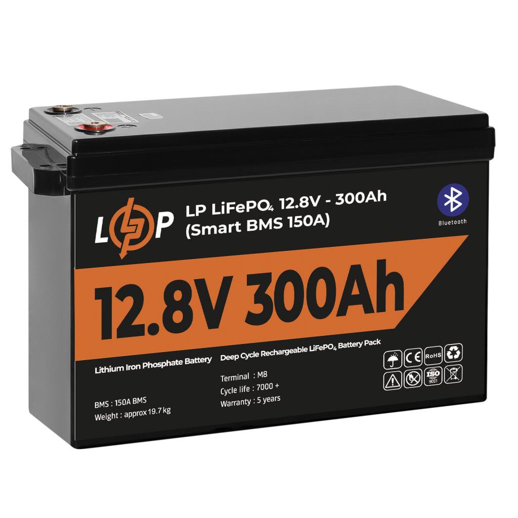 Акумулятор LP LiFePO4 12,8V - 300 Ah (3840Wh) (Smart BMS 200А) з BT пластик - Зображення 4
