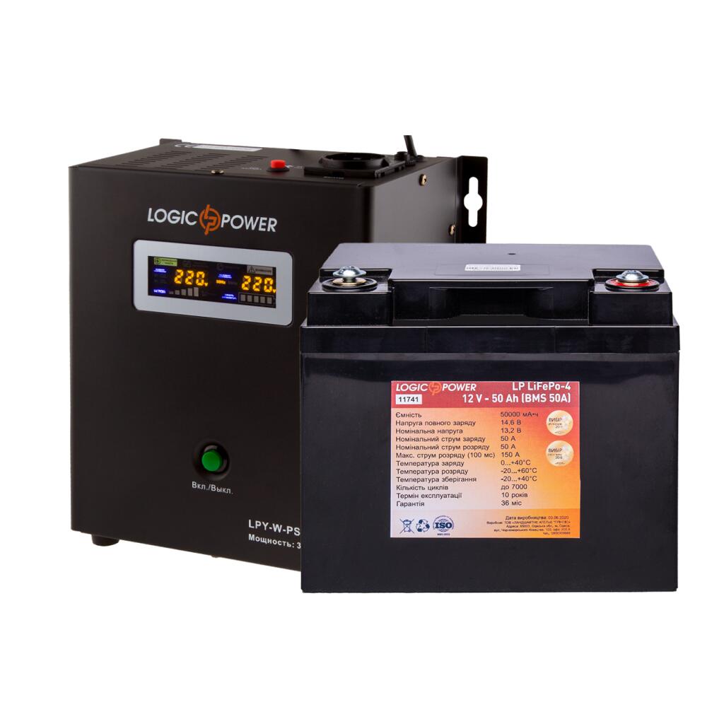 Комплект резервного питания для котла ИБП + литиевая (LiFePO4) батарея (UPS W500VA + АКБ LiFePO4 640Wh) - Изображение 2