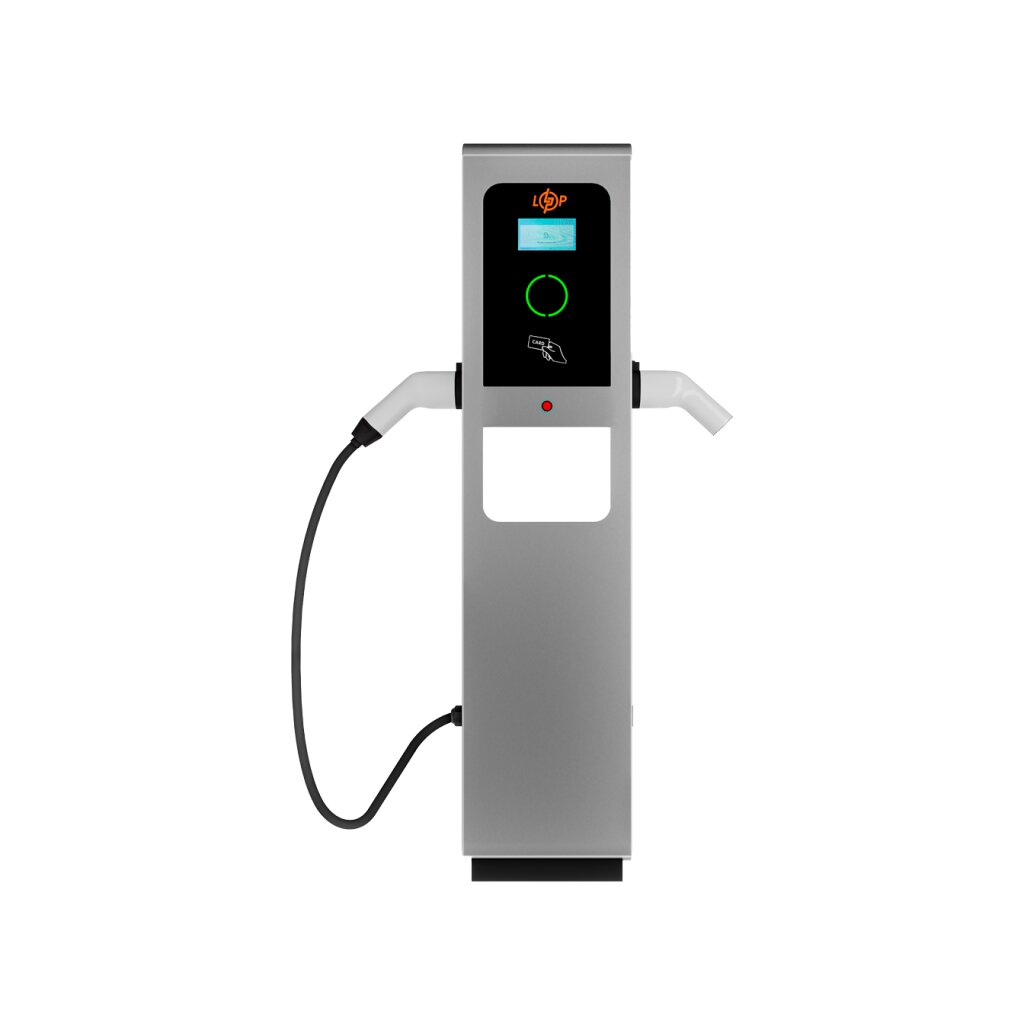 Зарядная станция для электромобиля LP Dual EV-AC14, 14kW(7 kW *2) 32A*2, 5м, Type 2, (AC 1P, IP54, LСD-дисплей - Изображение 1