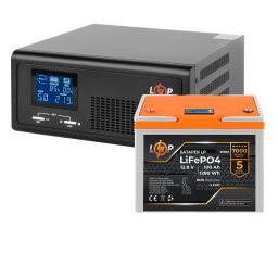 Комплект резервного живлення LP (LogicPower) ДБЖ + літієва (LiFePO4) батарея (UPS B430+ АКБ LiFePO4 1280W) null