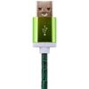 Кабель USB - Lightning 1м Gr (кожа) зеленый / Retail - Изображение 3