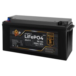 Аккумулятор LP LiFePO4 для ИБП 24V (25,6V) - 90 Ah (2304Wh) (BMS 200A/100А) пластик null
