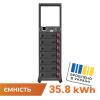 Високовольтний акумулятор LP LiFePO4 Battery HVM 358,4V 100Ah (35840 Wh) BMS 125А AB Lrack black - Зображення 1