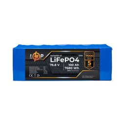 Аккумулятор LP LiFePO4 76,8V - 100 Ah (7680Wh) (BMS 200A/100A) null