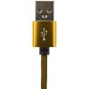 Кабель USB - micro USB 1м G (метал. плетение) золотой / - Изображение 3