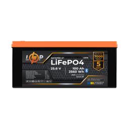 Аккумулятор LP LiFePO4 25,6V - 100 Ah (2560Wh) (BMS 100A/50А) пластик Smart BT