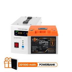 Комплект резервного питания LP (LogicPower) ИБП + литиевая (LiFePO4) батарея (UPS B500 + АКБ LiFePO4 640W) null