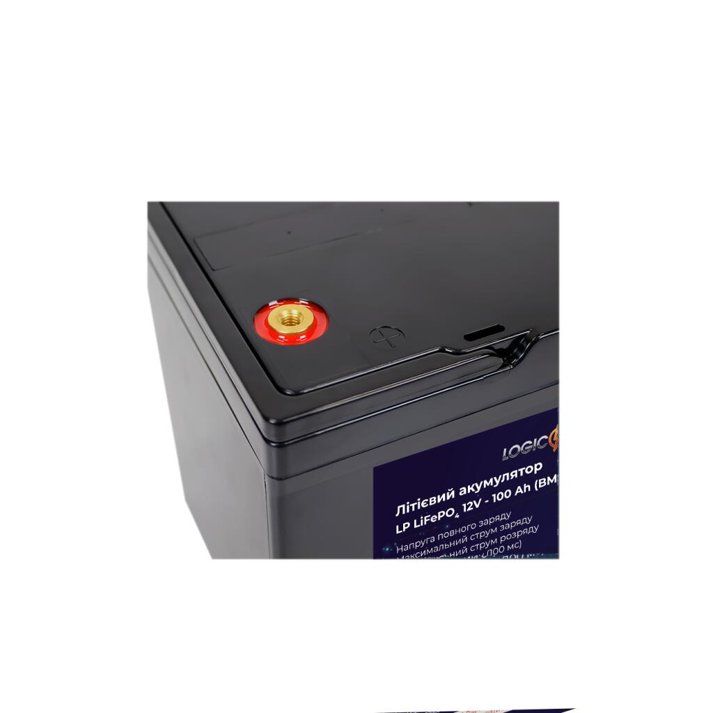 Аккумулятор LP LiFePO4 12V - 100 Ah (BMS 80A/40А) пластик - Изображение 3