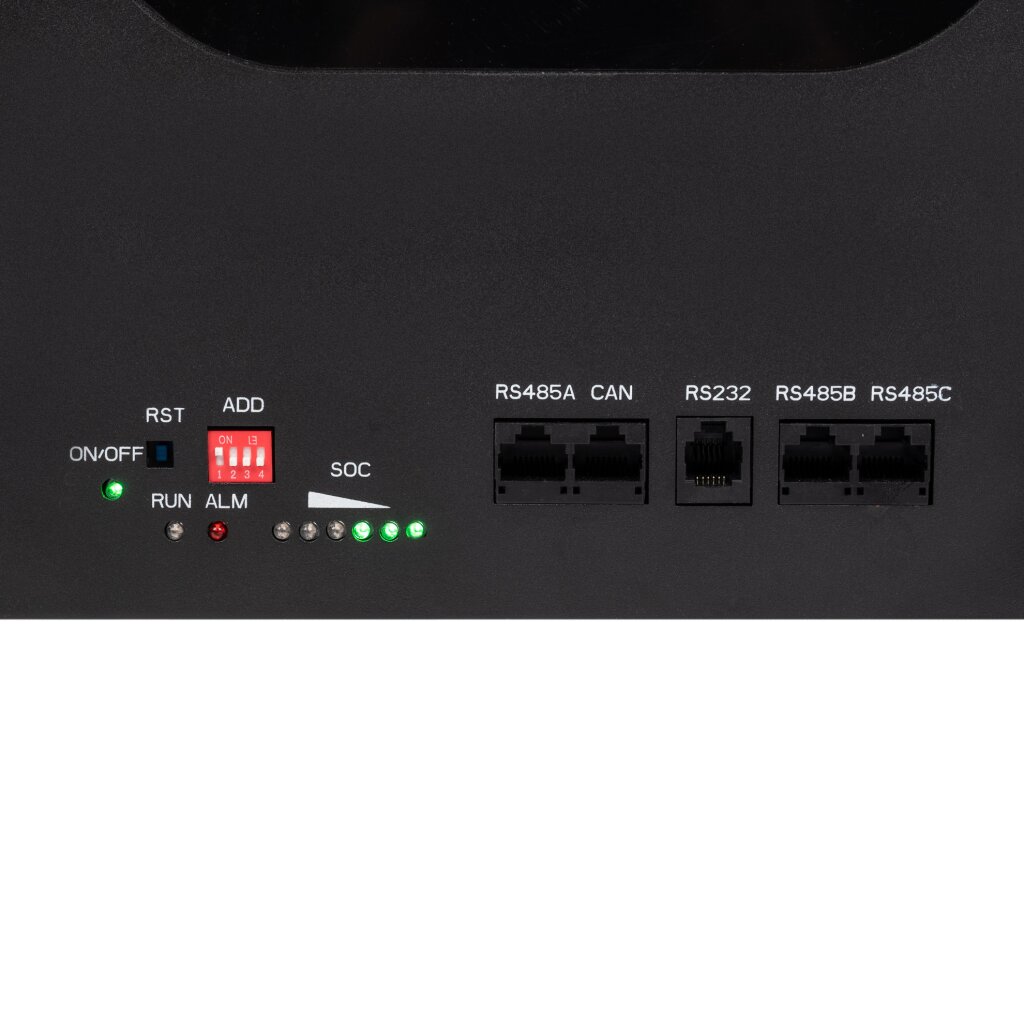 Аккумулятор LP LiFePO4 48V (51,2V) - 230 Ah (11776Wh) (Smart BMS 200A) с LCD RM RS485/CAN - Изображение 3