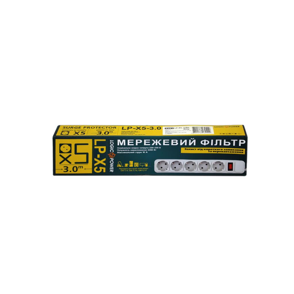Сетевой фильтр LP-X5 3 м Grey - Изображение 6