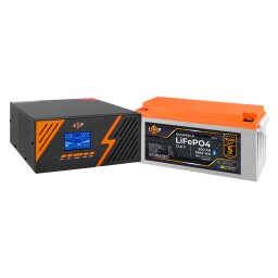 Комплект резервного питания LogicPower B1500 Black + литиевая (LiFePO4) батарея 2560Wh