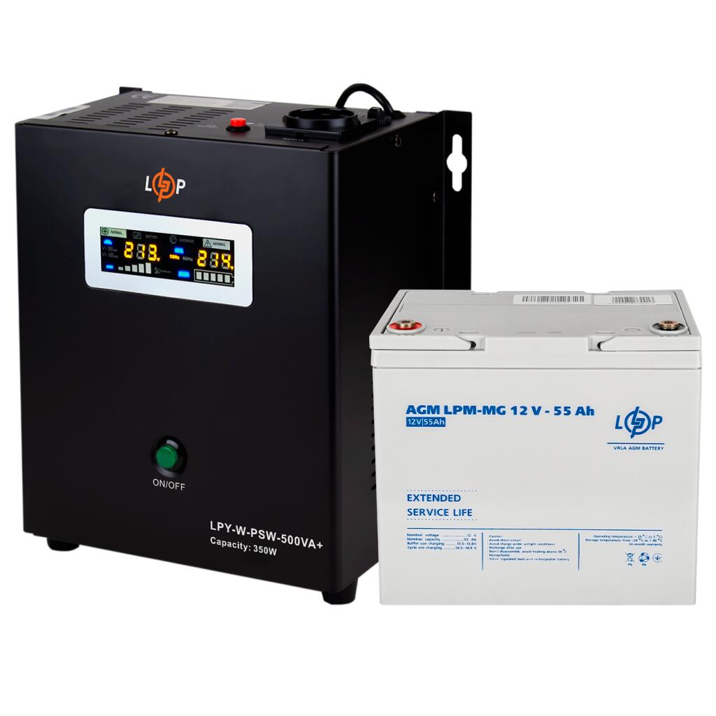 Комплект резервного живлення для котла LogicPower ДБЖ + мультигелева батарея (UPS W500 + АКБ MG 660Wh) - Зображення 2