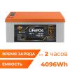 Аккумулятор LP LiFePO4 25,6V - 160 Ah (4096Wh) (BMS 150A/75А) пластик LCD для ИБП - Изображение 2
