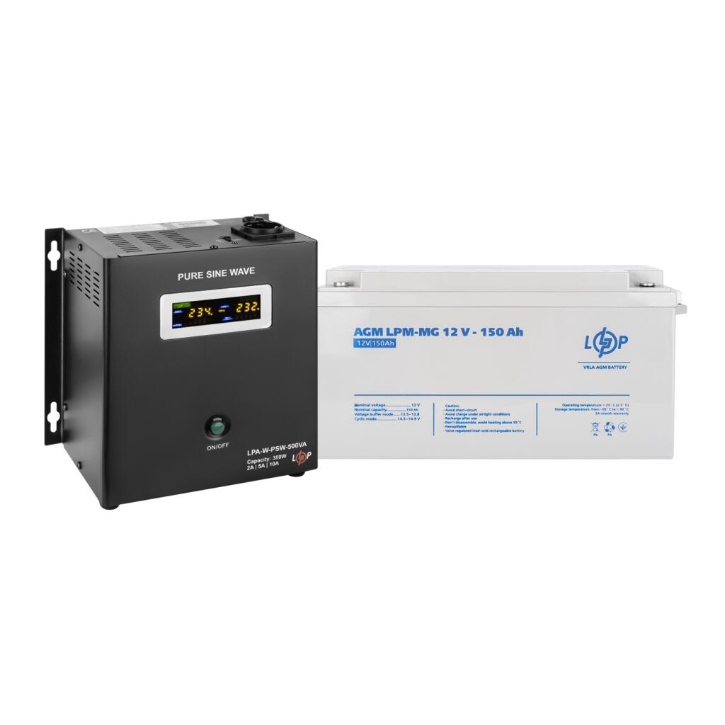 Комплект резервного живлення для котла LogicPower ДБЖ + мультигелева батарея (UPS 500+ АКБ MG 1800W) - Зображення 2