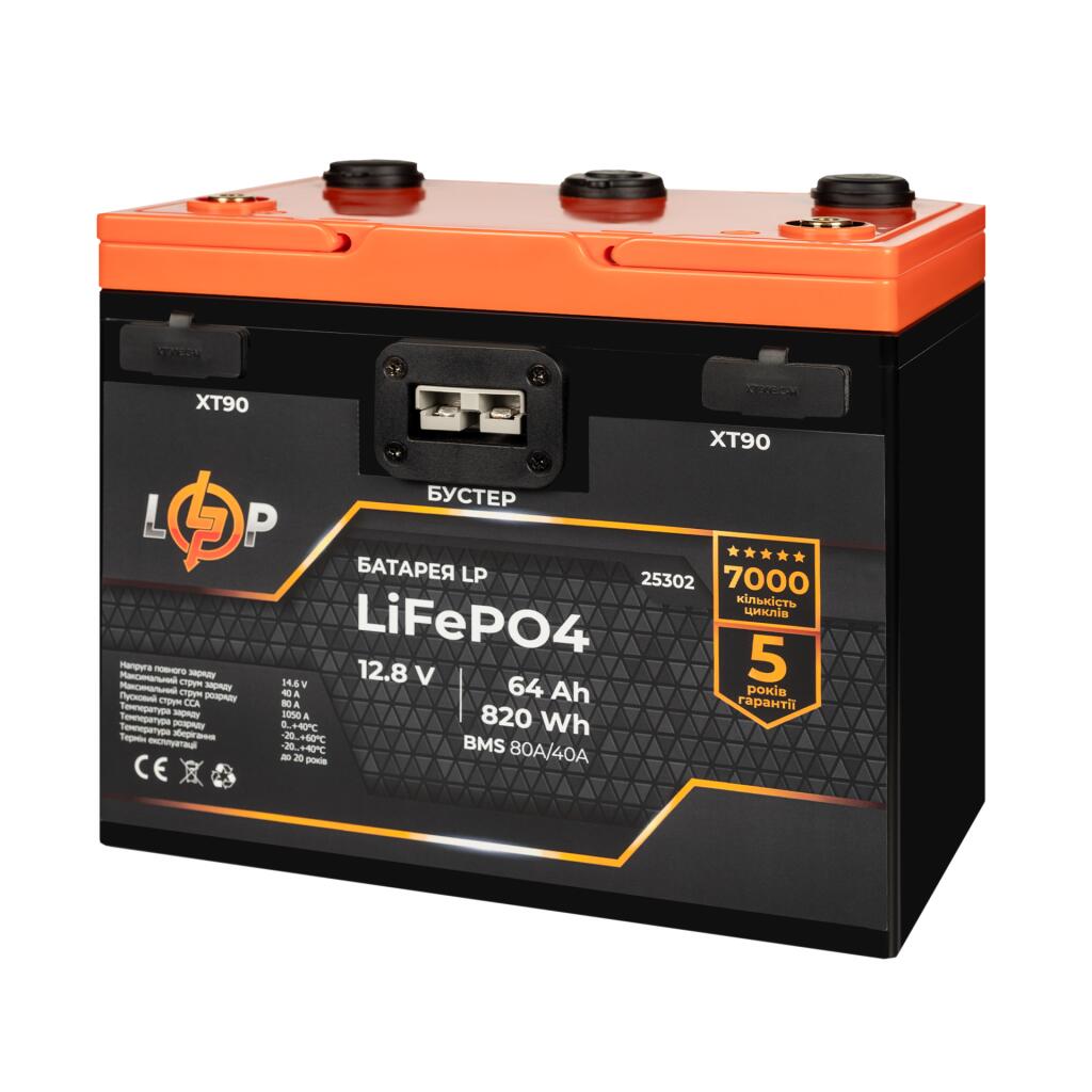 Универсальный аккумулятор (PowerBank) LP LiFePO4 12,8V - 64 Ah (820Wh) (BMS 80A/40А) 2XT90, 4xUSB, стартер - Изображение 3