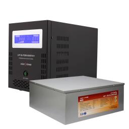 Комплект резервного питания для котла ИБП + литиевая (LiFePO4) батарея (UPS B6000VA + АКБ LiFePO4 1160W)