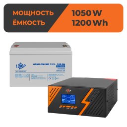 Комплект резервного питания ИБП + мультигелевая батарея (UPS B1500 + АКБ MG 1200Wh)